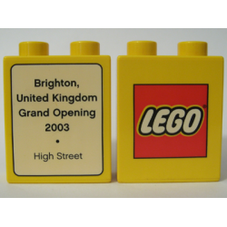 Duplo, Brick 1 x 2 x 2 with The LEGO Store Brighton 2003 Pattern Duplo, Brick 1 x 2 x 2 with The LEGO Store Brighton 2003 Pattern