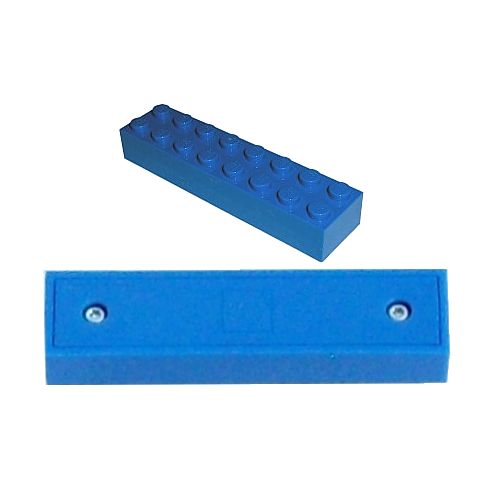 Деталь LEGO 11120 Magnet Brick, Modified 2 x 8 Sealed Base
