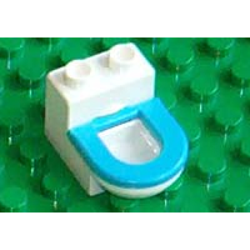Деталь LEGO 4911c02 Duplo, Furniture Toilet with Medium Blue Seat (4911 / 4912)