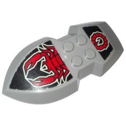 Large Figure Shield, Vladek (Nestlé Promotional) with Red Scorpion on Black Background Pattern (Stickers) - Set 4943