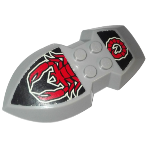 Деталь LEGO 51808pb01 Large Figure Shield, Vladek (Nestlé Promotional) with Red Scorpion on Black Background Pattern (Stickers) - Set 4943