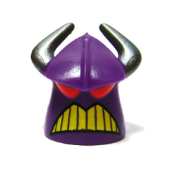 Minifigure, Head, Modified Zurg Pattern Minifigure, Head, Modified Zurg Pattern