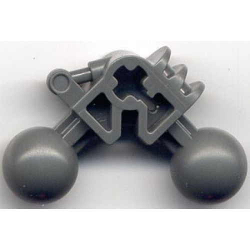 Деталь LEGO 47300 Bionicle Ball Joint 3 x 3 x 2 90 degrees with 2 Ball Joint and Axle Hole - Dark Bluish Gray