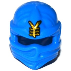 Minifigure, Headgear Ninjago Wrap Type 1 with Gold Ninjago Logogram 'Lightning' Pattern