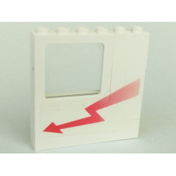 Stickered Assembly 6 x 1 x 5 with Red Arrow Pattern Model Left Side (Sticker) - Set 5561 - 2 Brick 1 x 6, 1 Panel 1 x 2 x 3, 1 Window 1 x 4 x 3 Stickered Assembly 6 x 1 x 5 with Red Arrow Pattern Model Left Side (Sticker) - Set 5561 - 2 Brick 1 x 6, 1 Panel 1 x 2 x 3, 1 Window 1 x 4 x 3