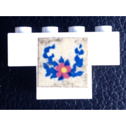 Stickered Assembly 4 x 1 x 2 with Flower and Blue Leaves Pattern (Sticker) - Set 270-2 - 1 Brick 1 x 4, 1 Brick 1 x 2 Stickered Assembly 4 x 1 x 2 with Flower and Blue Leaves Pattern (Sticker) - Set 270-2 - 1 Brick 1 x 4, 1 Brick 1 x 2