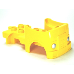 Duplo Car Body Truck with Lego Logo and Silver Headlights on Front Pattern (Fits over Car Base 2 x 4) Duplo Car Body Truck with Lego Logo and Silver Headlights on Front Pattern (Fits over Car Base 2 x 4)