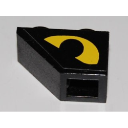 Slope, Inverted 45 2 x 1 with Yellow Eye Pattern Model Right Side (Sticker) - Set 8485