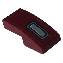 Slope, Curved 2 x 1 x 2/3 with Black and Silver Air Vent Pattern Model Right Side (Sticker) - Set 76903