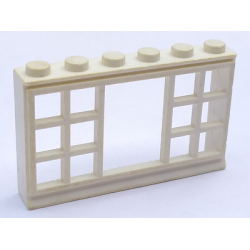 Minitalia Window 1 x 6 x 3 Panorama with 12 Panes - White