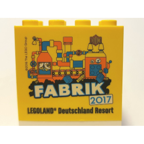 Деталь LEGO 30144pb194 Brick 2 x 4 x 3 with Legoland Deutschland Resort Fabrik 2017 Pattern
