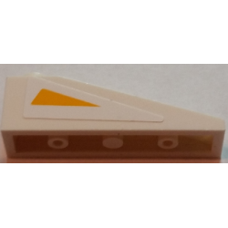 Slope 18 4 x 1 with Bright Light Orange Triangle on White Background Pattern Model Right Side (Sticker) - Set 75021