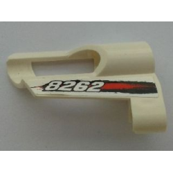 Technic, Panel Fairing # 6 Small Short, Large Hole, Side B with '8262', Black and Red Stains Pattern (Sticker) - Set 8262 Technic, Panel Fairing # 6 Small Short, Large Hole, Side B with '8262', Black and Red Stains Pattern (Sticker) - Set 8262