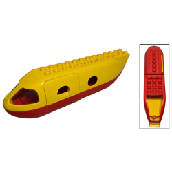 Duplo Airplane Jetliner Fuselage with Red Base Duplo Airplane Jetliner Fuselage with Red Base