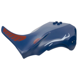 Tulkun Na'Vi Whale Head Jaw Upper with 4 White Eyes and Stripes, Red Markings Pattern Tulkun Na'Vi Whale Head Jaw Upper with 4 White Eyes and Stripes, Red Markings Pattern