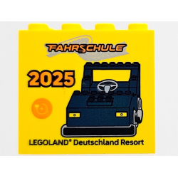Brick 2 x 4 x 3 with FAHRSCHULE 2025 LEGOLAND Deutschland Resort Pattern
