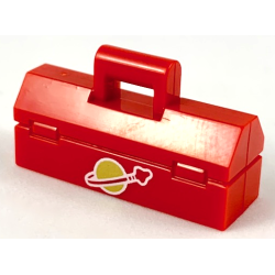 Minifigure, Utensil Toolbox with White Classic Space Logo Pattern