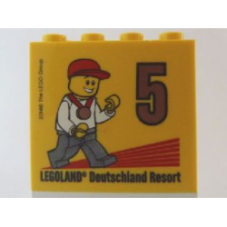 Brick 2 x 4 x 3 with Besuchsmeister 5 Bronze 2014 Legoland Deutschland Resort Pattern
