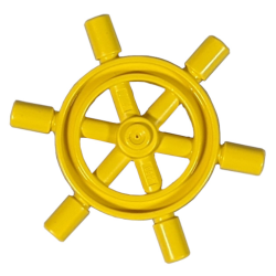 Duplo Boat Helm / Ship's Wheel - Yellow Duplo Boat Helm / Ship's Wheel - Yellow