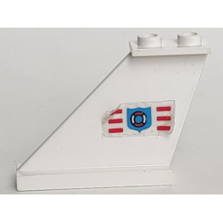 Tail 4 x 1 x 3 with Coast Guard Logo Pattern Model Left Side (Sticker) - Set 6353