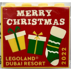 Brick 2 x 4 x 3 with LEGOLAND Dubai Resort 2022 Merry Christmas Pattern