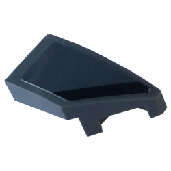 Wedge 2 x 1 x 2/3 Right with Black Stripe on Dark Bluish Gray Background Pattern (Sticker) - Set 76903
