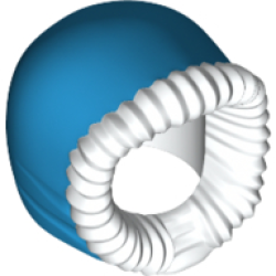 Minifigure, Headgear Hood Fur-lined, Short with Dark Azure Hood Pattern Minifigure, Headgear Hood Fur-lined, Short with Dark Azure Hood Pattern