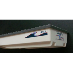 Boat, Hull Unitary 28 x 8 with Dark Bluish Gray Top with 'ANNABELL' on Back and '4642' on Both Sides Pattern (Stickers) - Set 4642