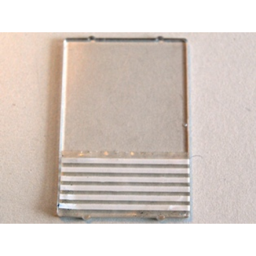 Деталь LEGO 2494pb15 Glass for Window 1 x 4 x 5 with 6 White Stripes Pattern (Sticker) - Set 6542