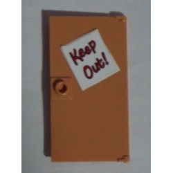 Door 1 x 4 x 6 with Stud Handle with 'Keep Out!' Sign Pattern (Sticker) - Set 71006 Door 1 x 4 x 6 with Stud Handle with 'Keep Out!' Sign Pattern (Sticker) - Set 71006
