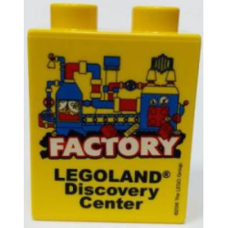 Duplo, Brick 1 x 2 x 2 with LEGOLAND Discovery Center Factory 2016 Pattern 2