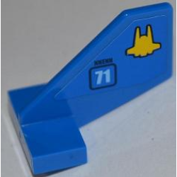 Tail Shuttle, Small with Interceptor Shuttle Outline, 'NNENN' and '71' Pattern on Both Sides (Stickers) - Set 7066