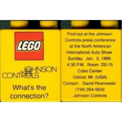 Деталь LEGO 4066pb310 Duplo, Brick 1 x 2 x 2 with Johnson Controls Pattern