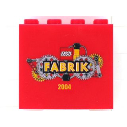 Brick 2 x 4 x 3 with LEGO Fabrik 2004 Pattern