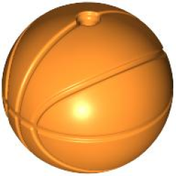 Minifigure, Head, Modified Basketball with Hole on Top Minifigure, Head, Modified Basketball with Hole on Top