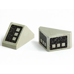 Slope 45 2 x 1 Double with Double 3 Button Black Pattern Slope 45 2 x 1 Double with Double 3 Button Black Pattern