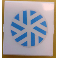 Glass for Window 4 x 4 x 3 Roof with Blue and White Arctic Snowflake Pattern (Sticker) - Set 8680 Glass for Window 4 x 4 x 3 Roof with Blue and White Arctic Snowflake Pattern (Sticker) - Set 8680