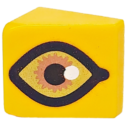 Slope 30 1 x 1 x 2/3 with Copper and Gold Eye with White Glint and Black Outline Pattern