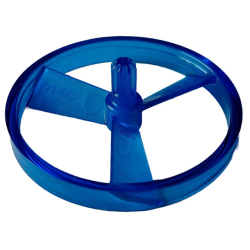 Bionicle Propeller 3 Blade with Flywheel Pin, Nestlé Toa Inika Spinner (Disk / Rotor) - Trans-Dark Blue Bionicle Propeller 3 Blade with Flywheel Pin, Nestlé Toa Inika Spinner (Disk / Rotor) - Trans-Dark Blue