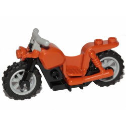 Motorcycle Chopper with Black Frame, Light Bluish Gray Wheels, and Light Bluish Gray Handlebars Motorcycle Chopper with Black Frame, Light Bluish Gray Wheels, and Light Bluish Gray Handlebars