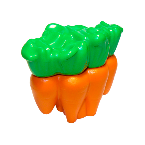 Деталь LEGO 23230pb02 Duplo Carrots with Bright Green Leaves Pattern