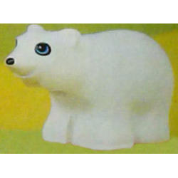 Duplo Bear Baby Cub with Medium Azure Round Eyes and Oval Nose Duplo Bear Baby Cub with Medium Azure Round Eyes and Oval Nose