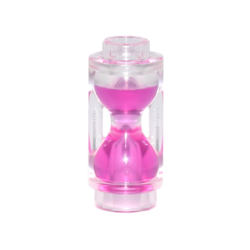 Minifigure, Utensil Hourglass with Molded Trans-Dark Pink Sand Pattern