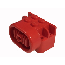 Fabuland Airplane Motor / Engine Block, Small Pin Hole - Red