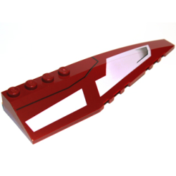 Wedge 12 x 3 Right with SW Republic Striker-class Starfighter White Panels and Black Line Pattern