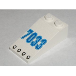 Slope 18 4 x 2 with Blue '7033' and Black Rivets Pattern