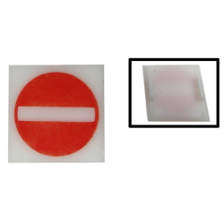 Electric, Light 2 x 2 Clip-On Plate with No Entry / Thoroughfare Pattern