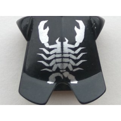 Minifigure Armor Breastplate with Leg Protection with Vladek Scorpion Silver Pattern Minifigure Armor Breastplate with Leg Protection with Vladek Scorpion Silver Pattern