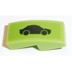 Slope, Curved 2 x 1 x 2/3 with Car Pattern (Sticker) - Set 60132 Slope, Curved 2 x 1 x 2/3 with Car Pattern (Sticker) - Set 60132