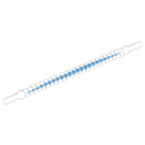 Деталь LEGO 27328pb01 Hose, Flexible Ribbed with 8mm Ends 10L / 8.0cm with Blue Center Pattern